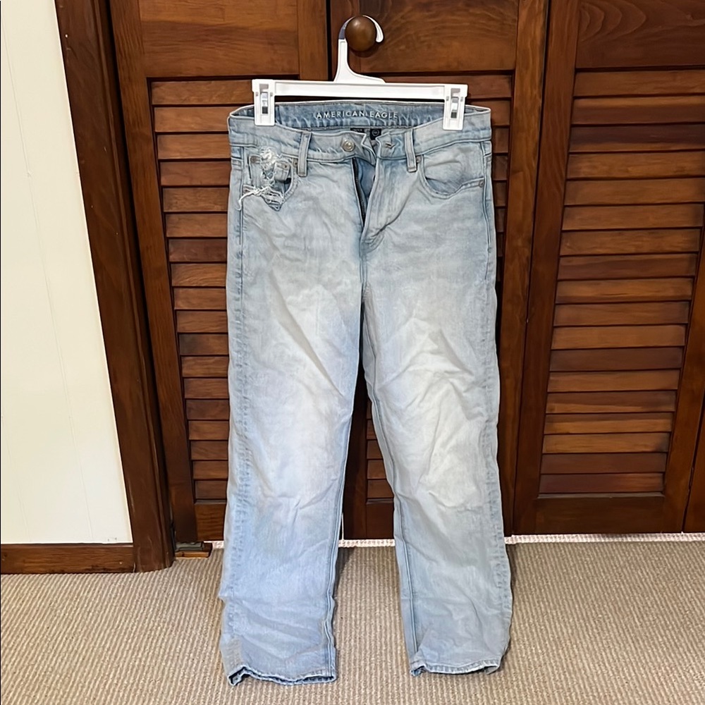 American Eagle Outfitters Blue Straight Leg Jeans Classic Style